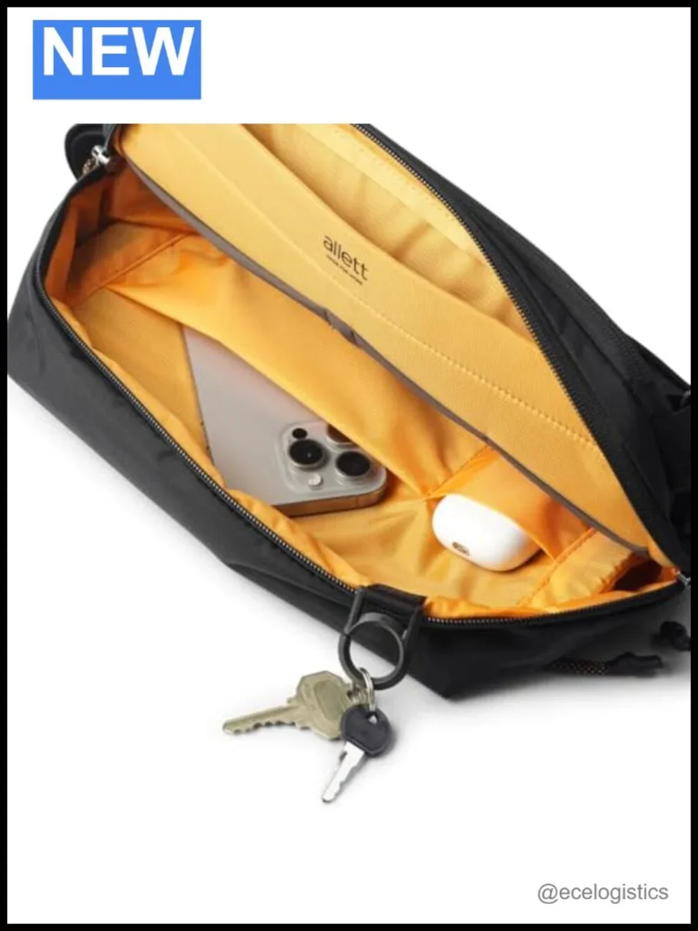 Water-Resistant Recycled Nylon Sling Bag 7L Crossbody